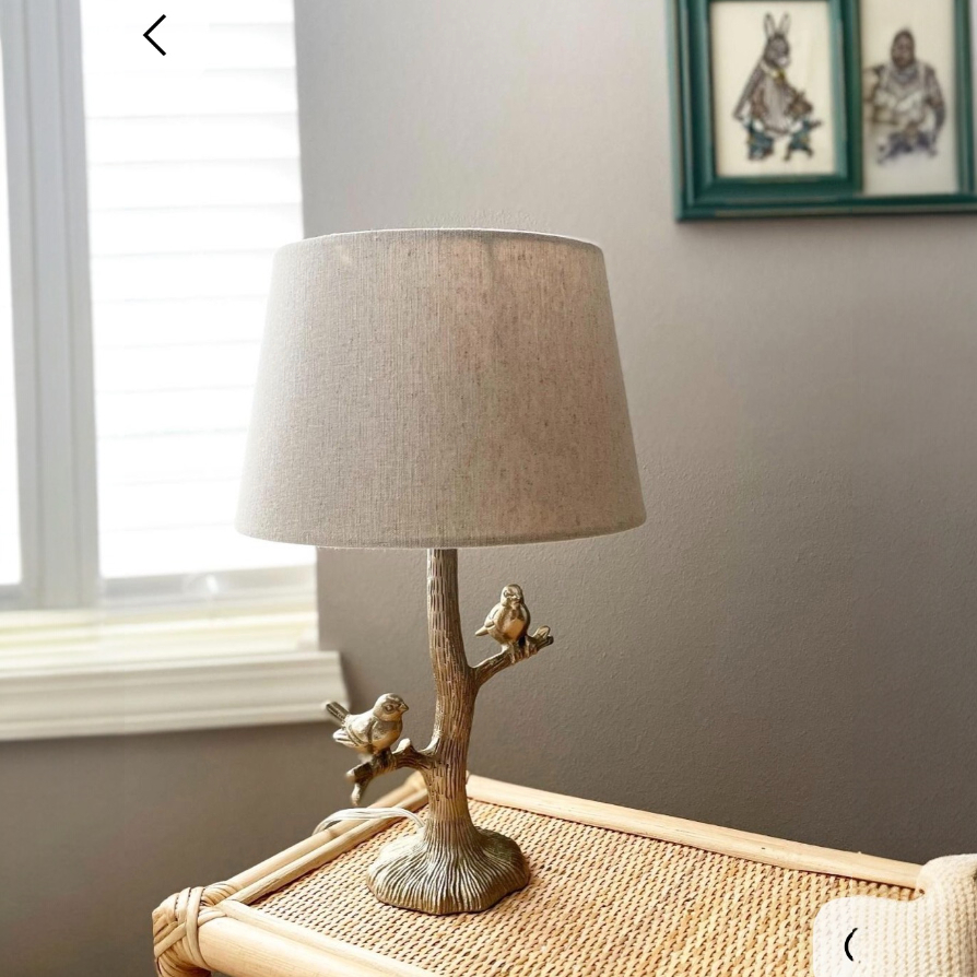 Golden Birds on Tree Table Lamp