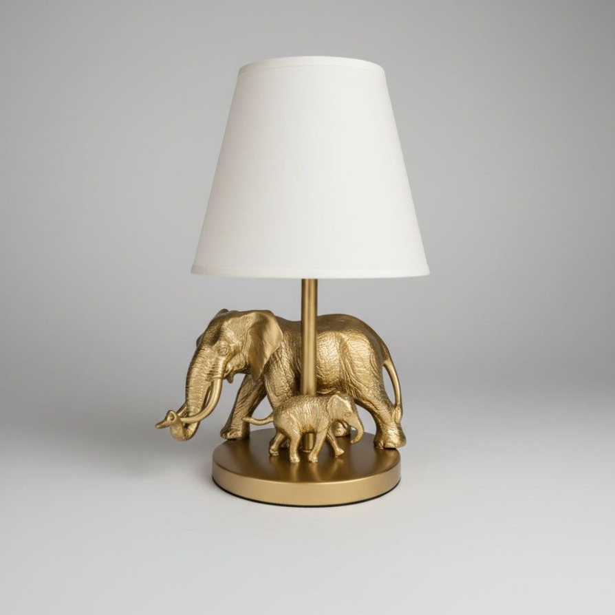 Royal Golden Elephant Table Lamp