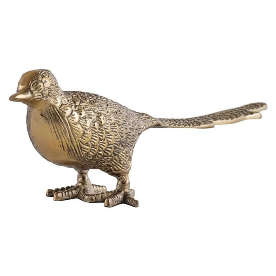 Vintage Golden Metal Bird Figurine