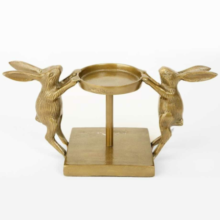 Golden Rabbit Designer Candle Holder Stand